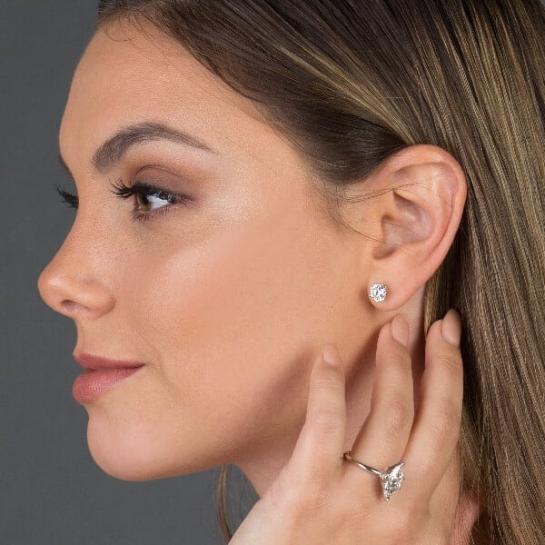 Diamond stud earrings for women